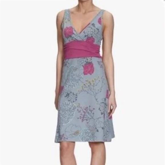Patagonia‎ Margot Organic Cotton Dress in Grey Pink Floral Sleeveless, Small - Picture 1 of 12